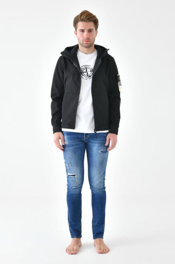 Stone Island Soft Shell Jacket In Zwart