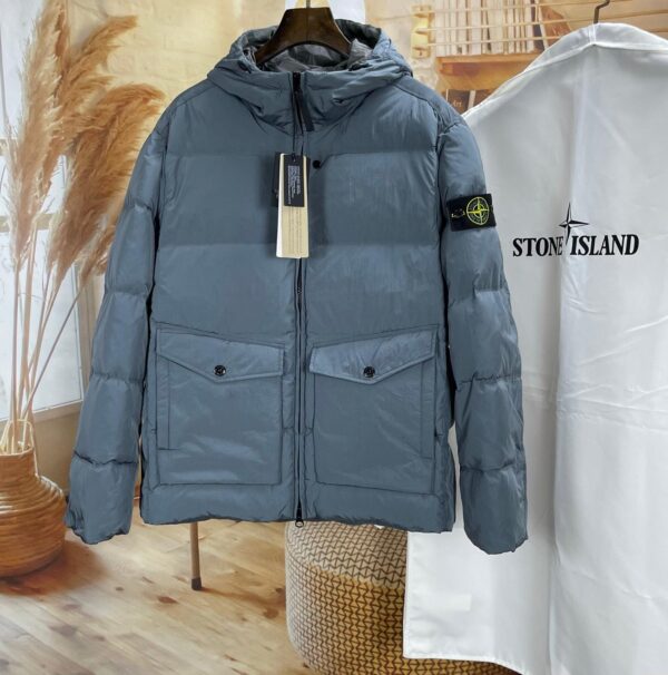 Stone Island Winter Garment Down Jas Blauw Grijs AAA+