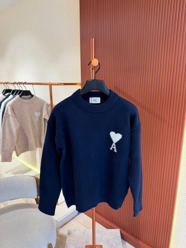 Ami Knitted Sweater Navy